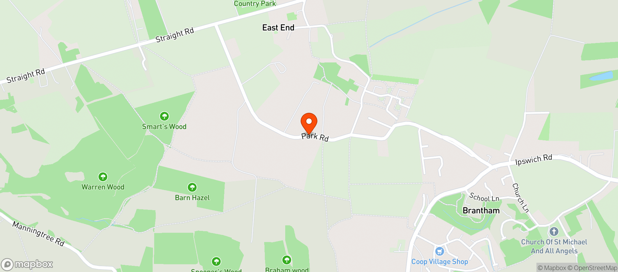 Map showing Fields Farmshop & Cafe