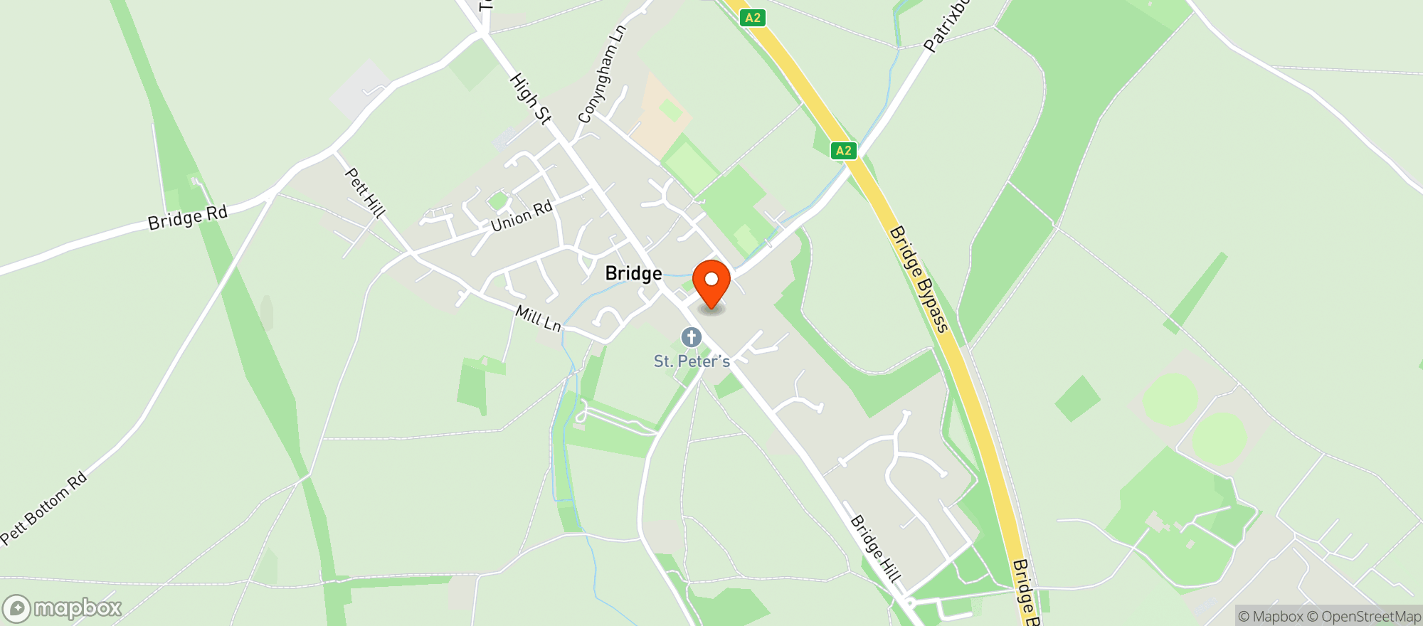 Map showing The Pig at Bridge Place