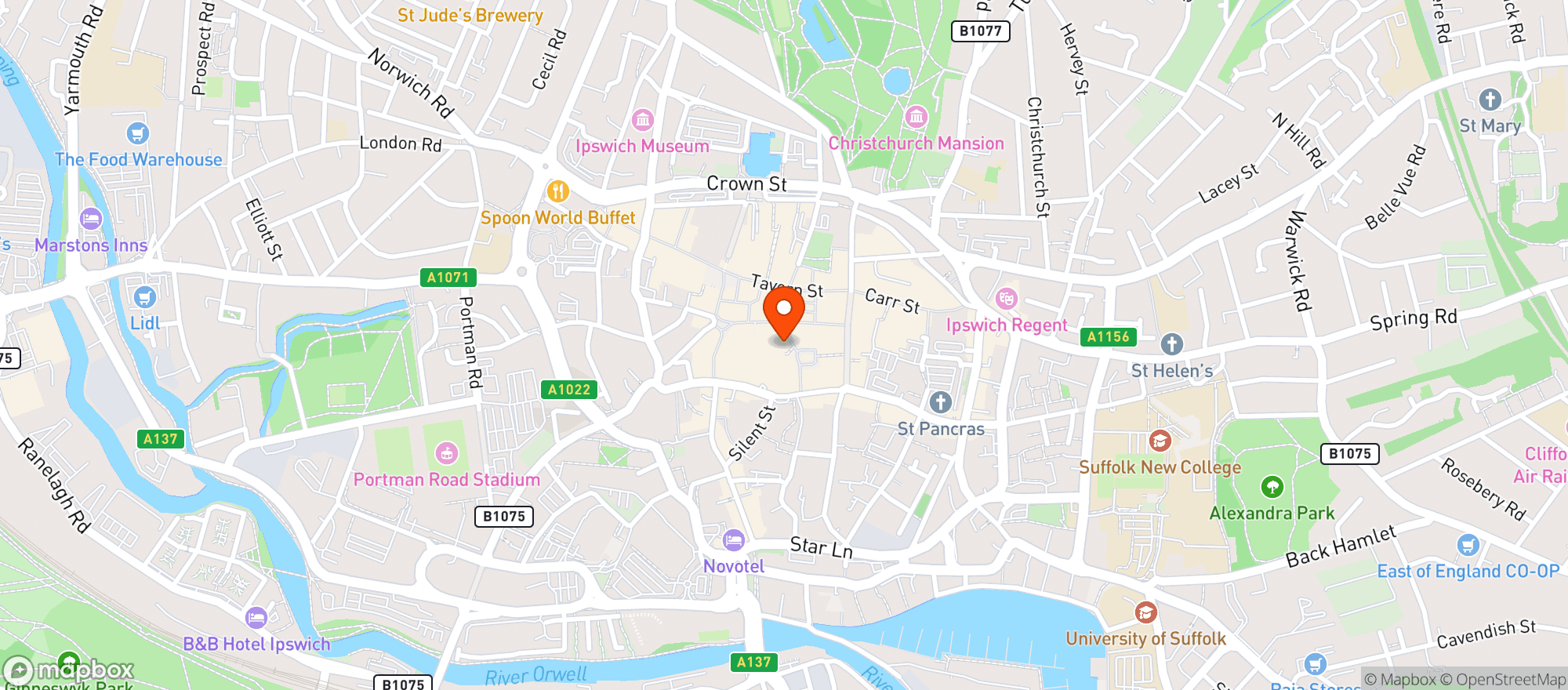 Map showing Cosy Club