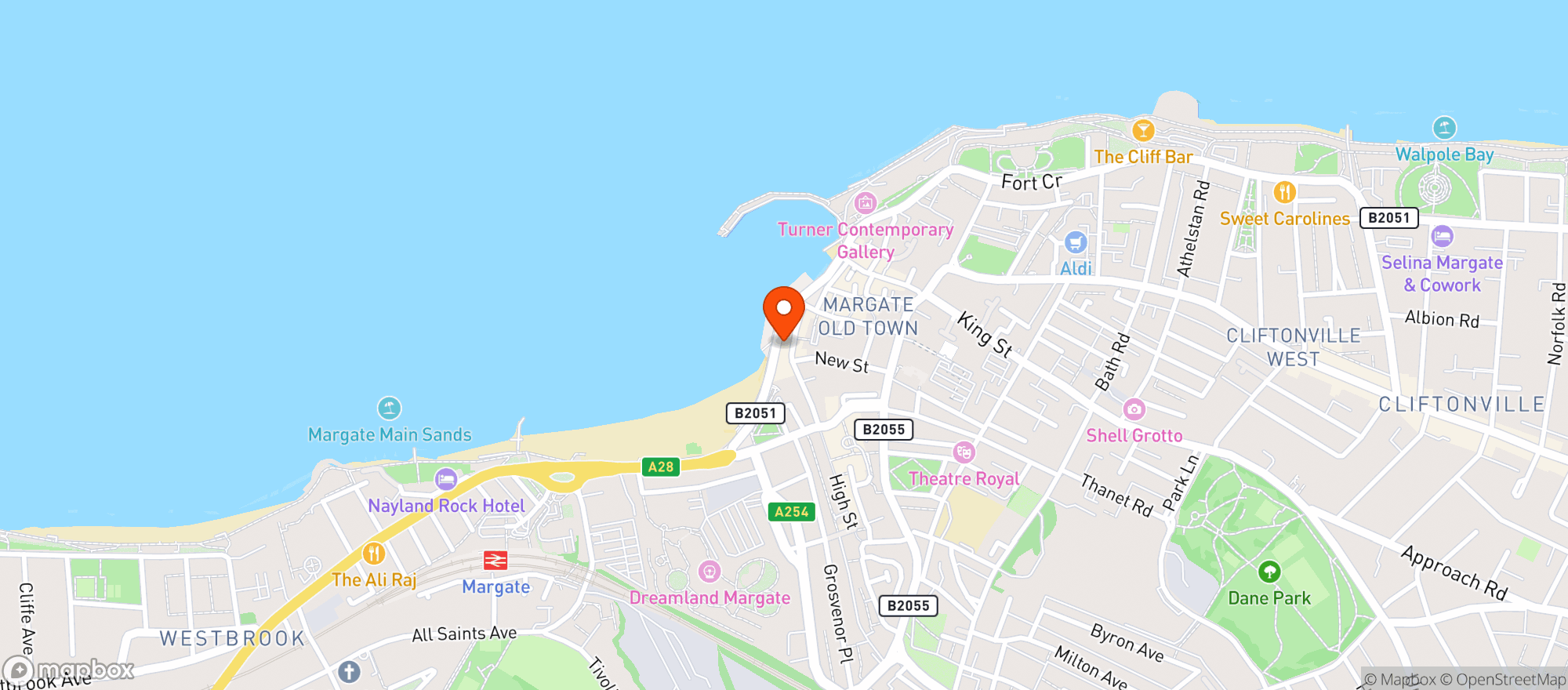 Map showing Buoy & Oyster