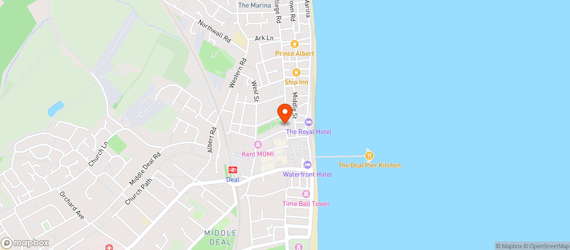 Map showing The Rose