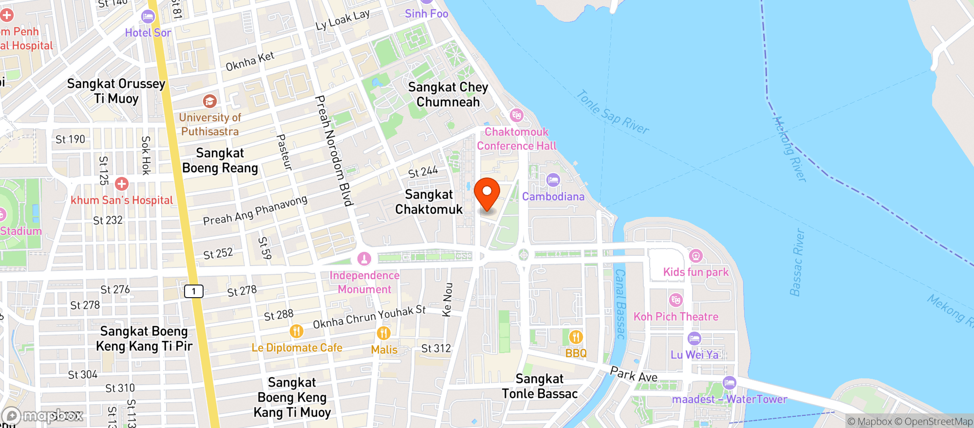 Map showing Chaiya Palace Hotel
