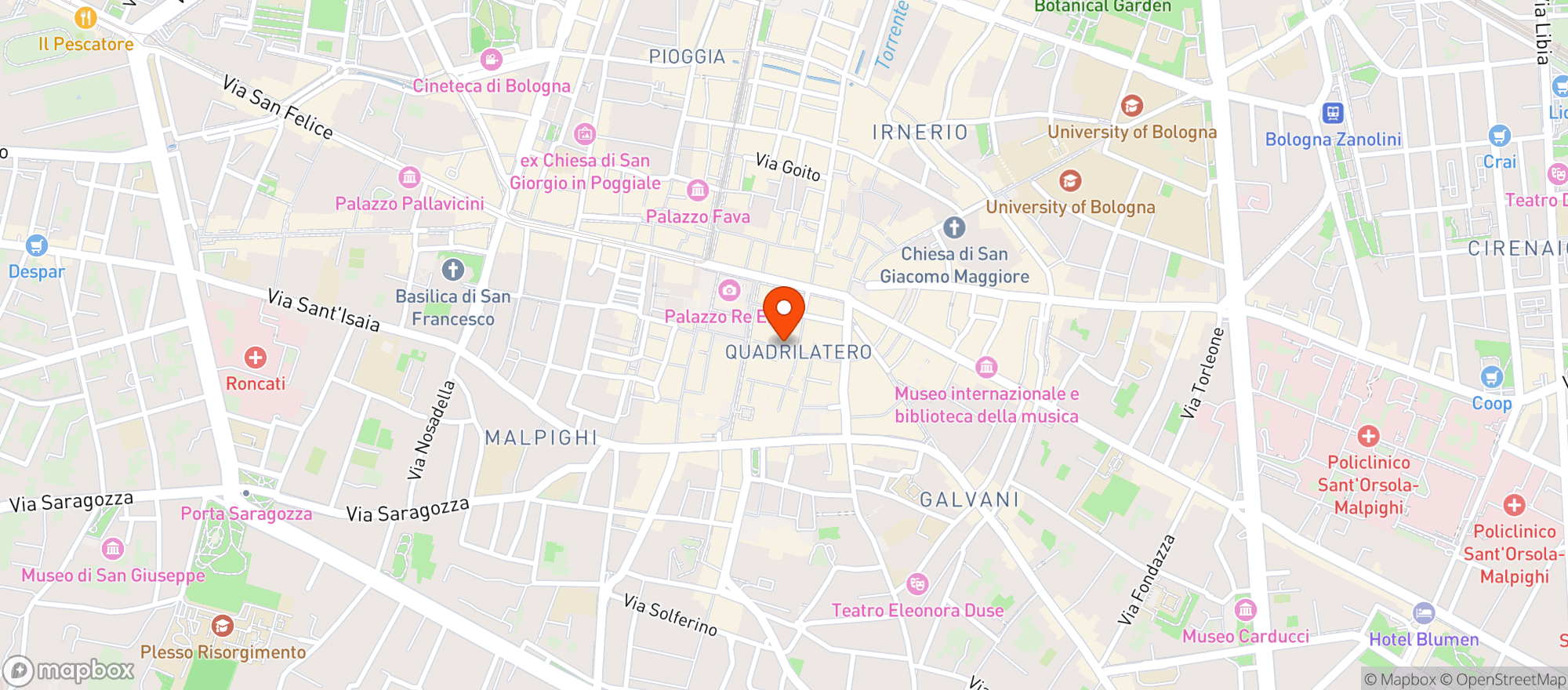 Map showing Baladin Bologna