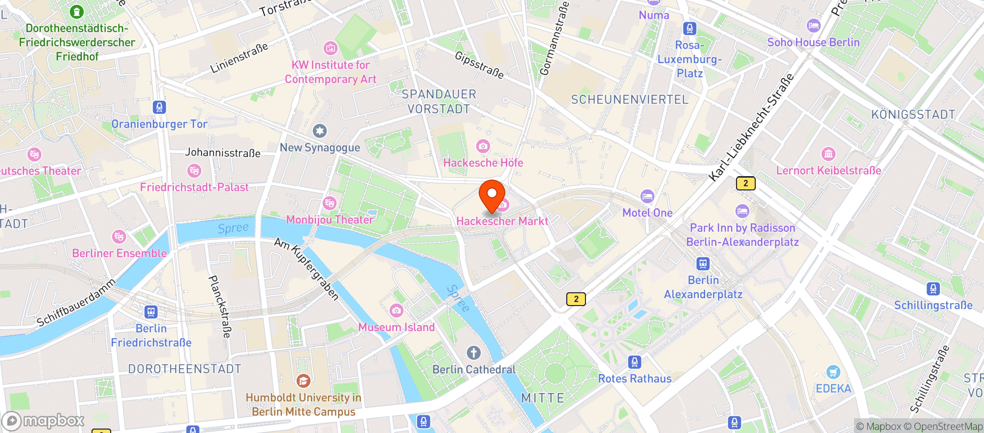 Map showing S Hackescher Markt