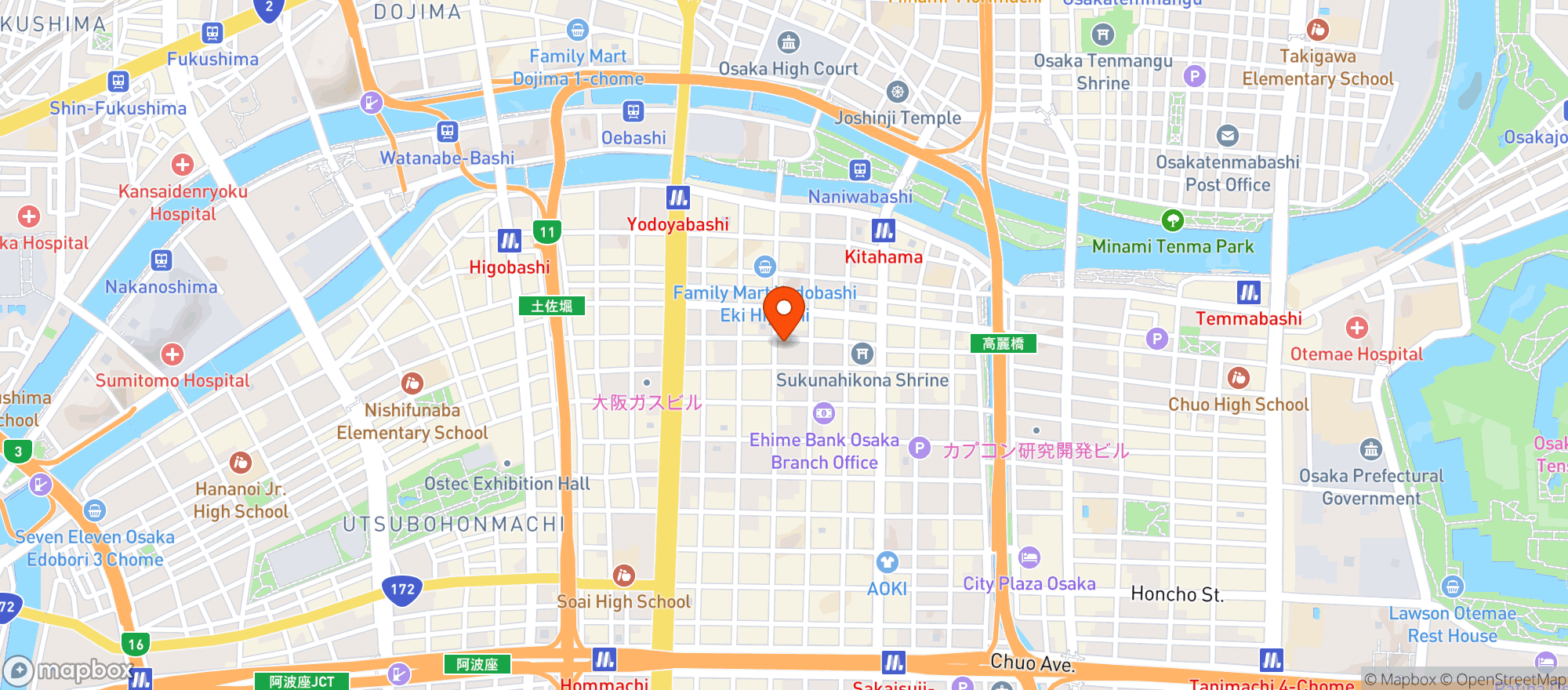 Map showing 鮨 はや田