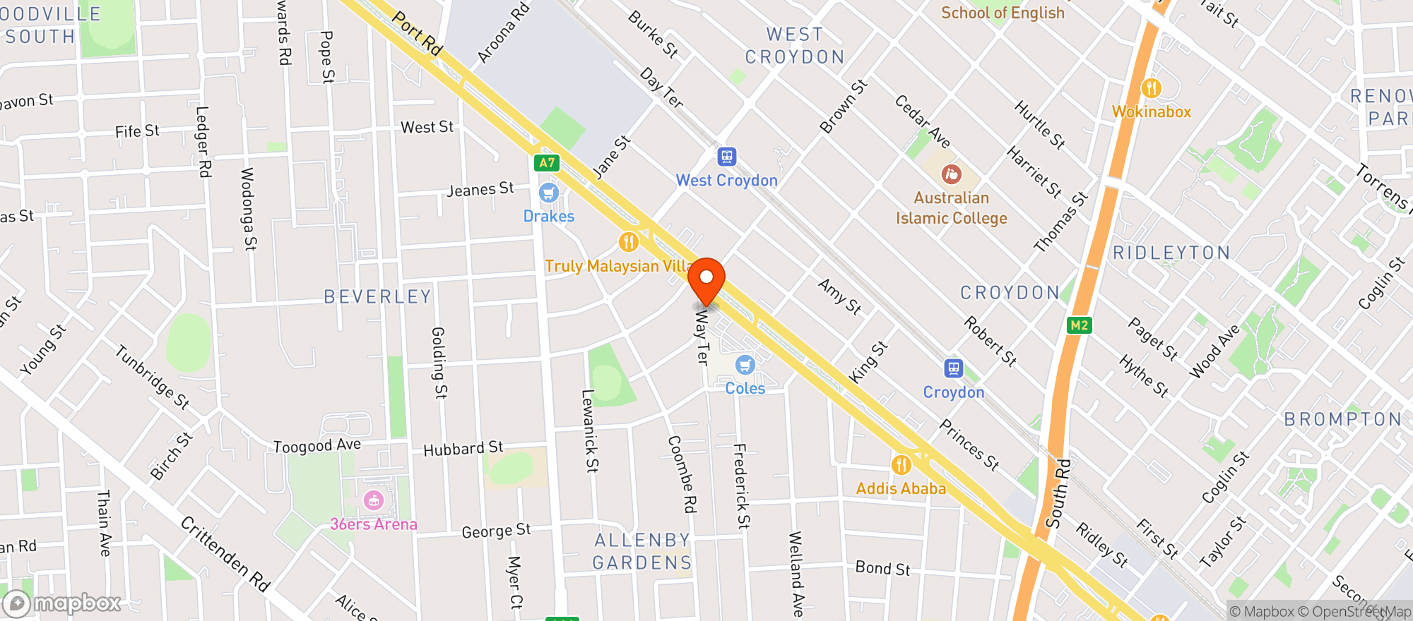 Map showing Welland Dan Murphys