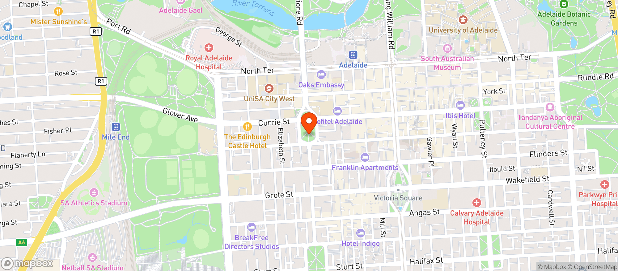 Map showing Aurora