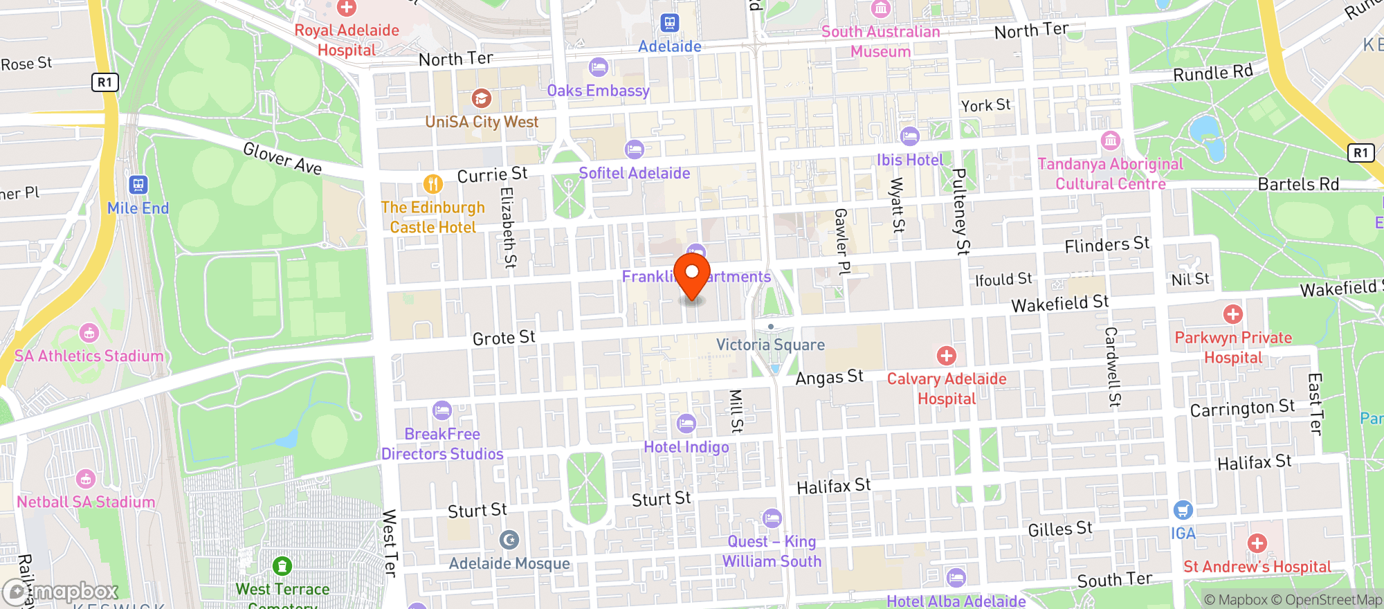 Map showing Luigi Delicatessen
