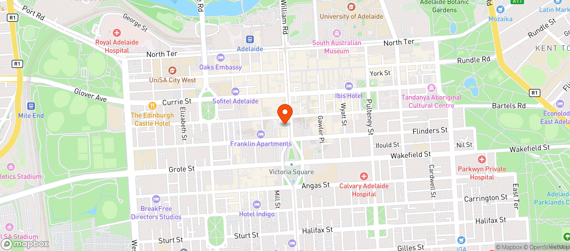 Map showing Electra House