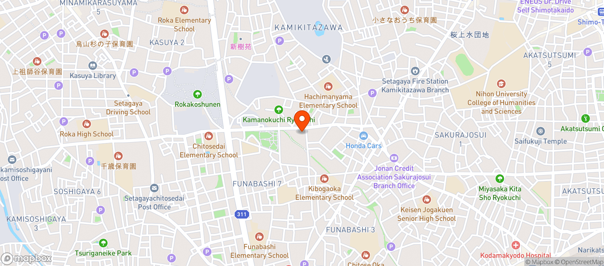 Map showing サミットストア世田谷船橋店