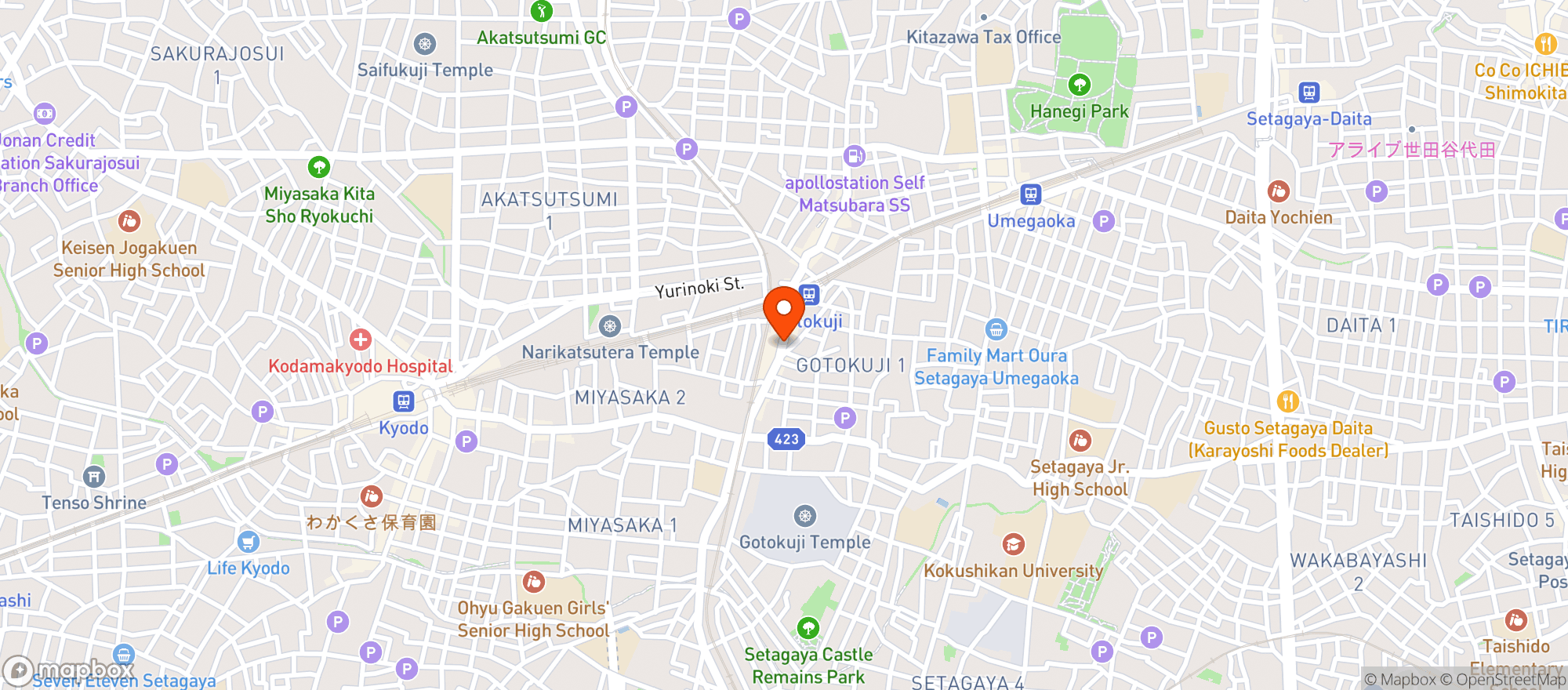 Map showing らぁめん車屋