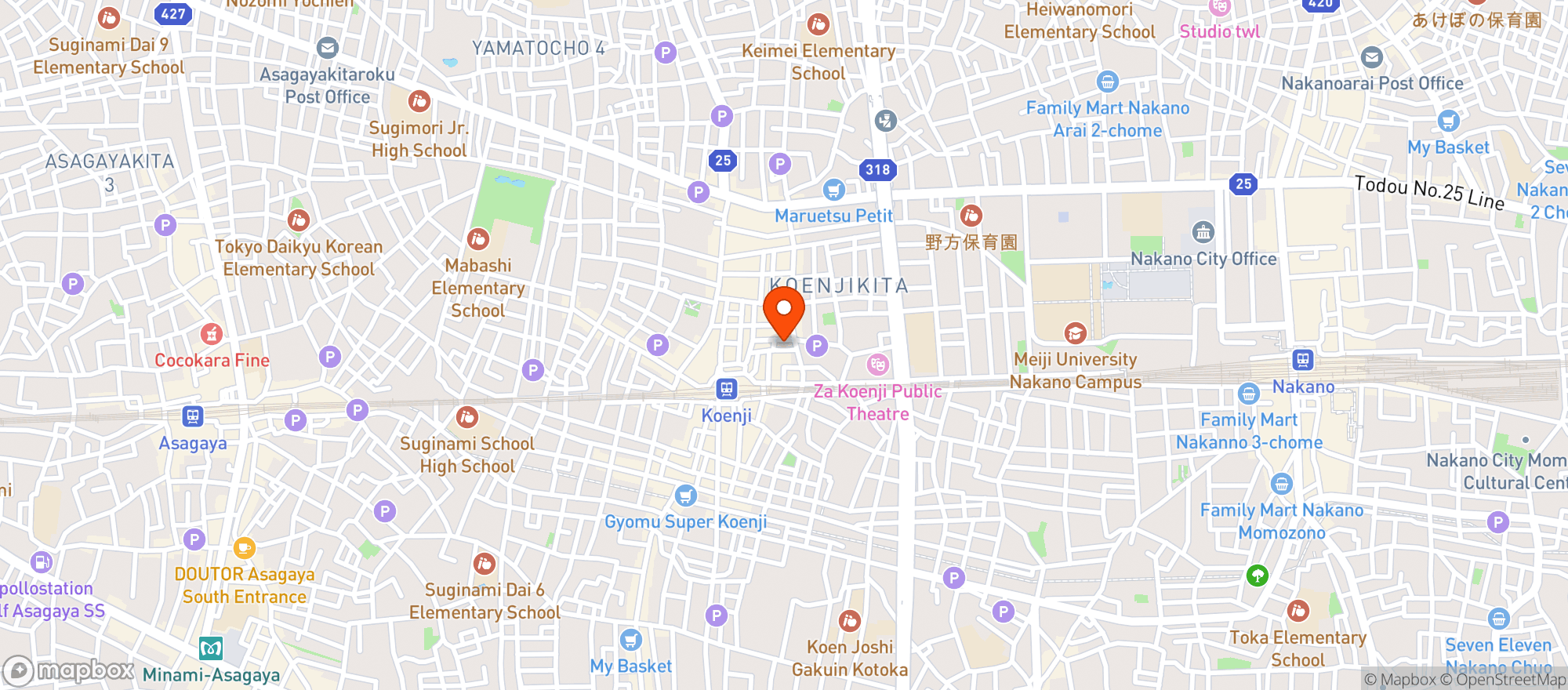 Map showing もつ鍋 くらら