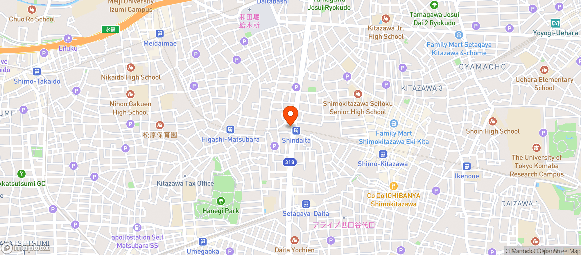 Map showing Live House Fever
