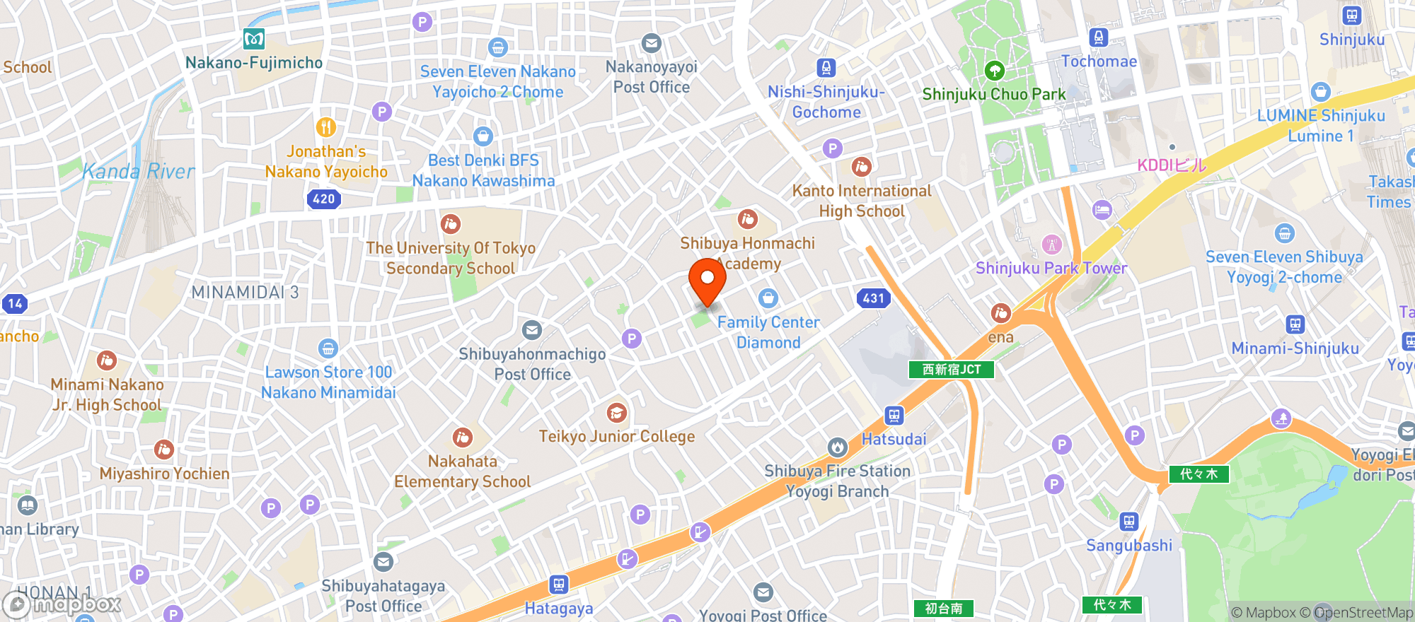 Map showing 本町さくら公園