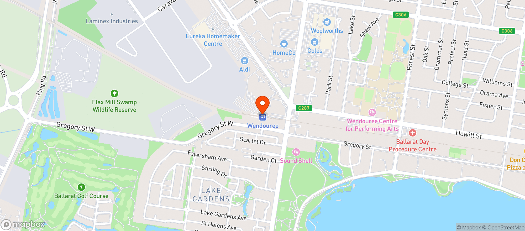 Map showing Liquorland Wendouree