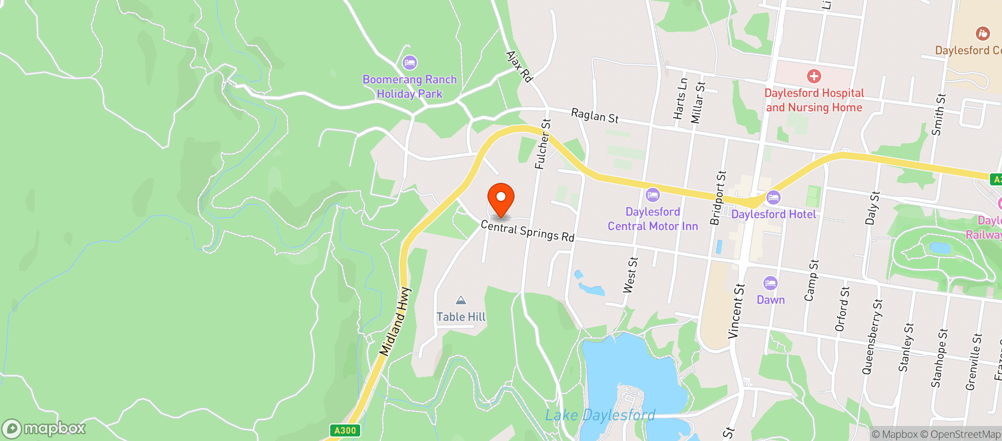 Map showing Maze Cafe and Larder