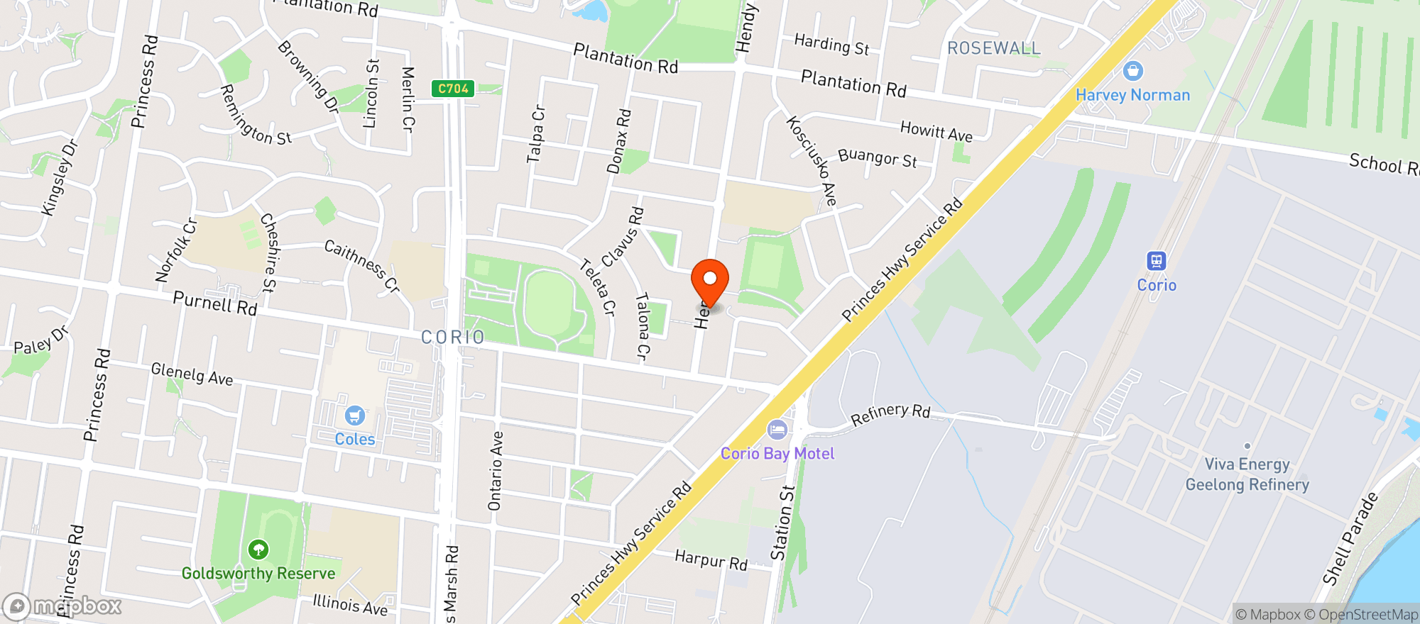 Map showing Liquorland Corio