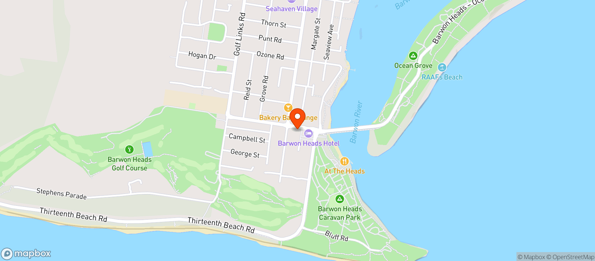 Map showing Barwon Heads IGA