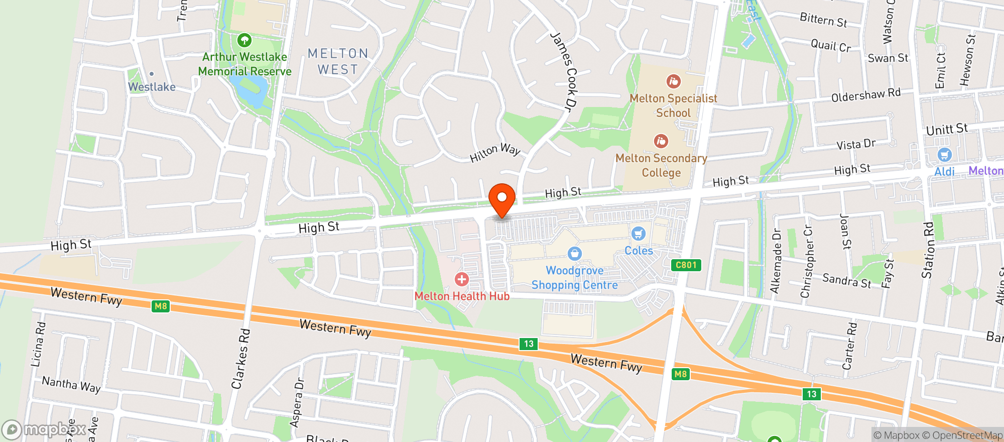 Map showing Melton - Dan Murphy's