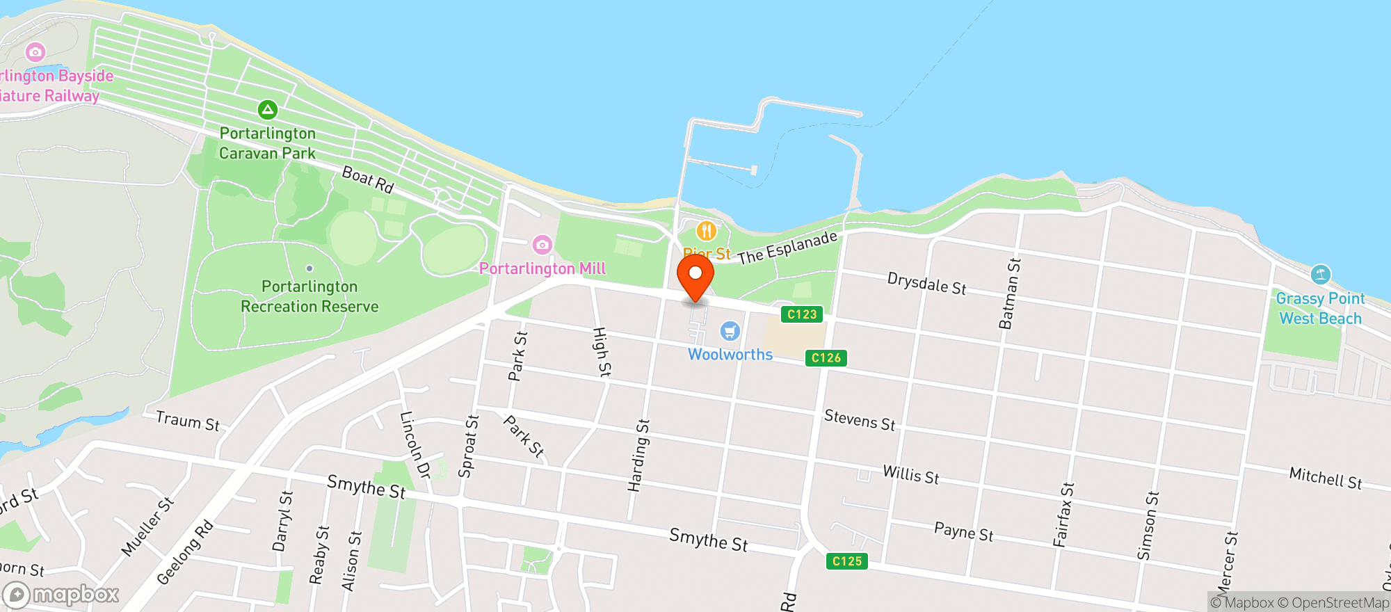 Map showing Portarlington Cellarbrations