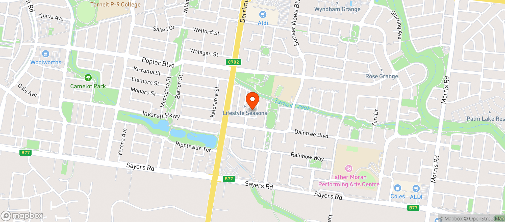 Map showing Liquorland Truganina