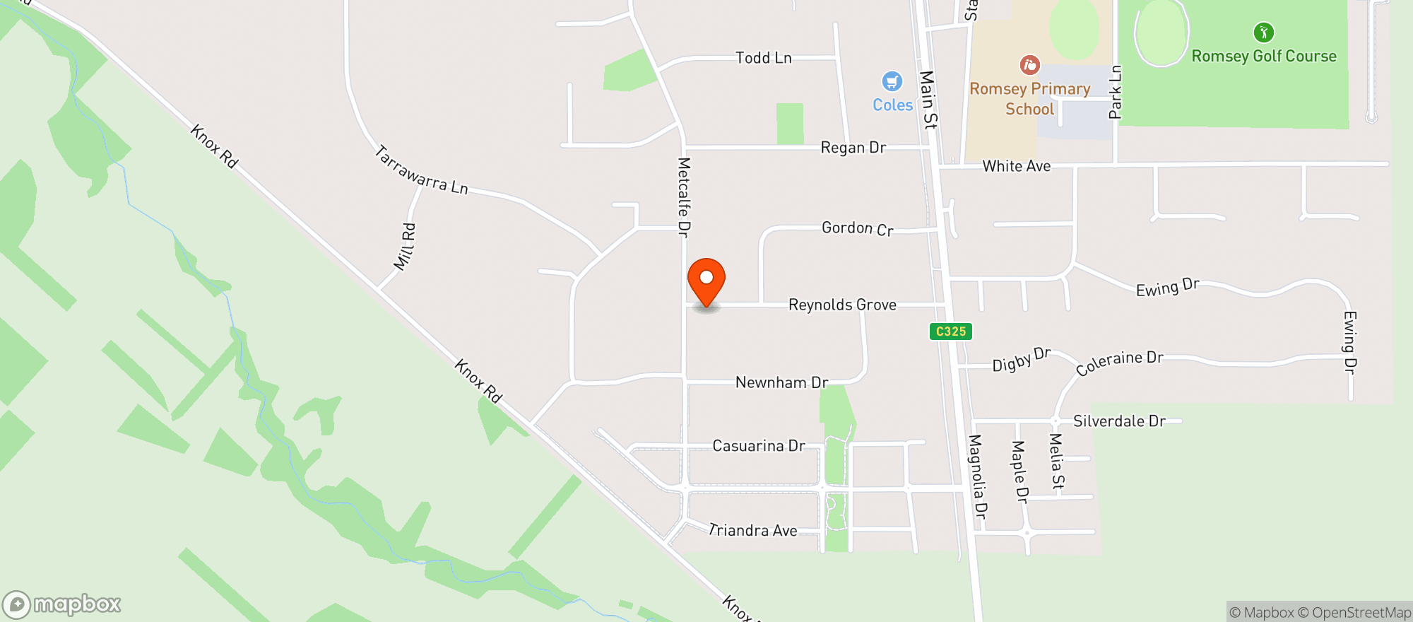 Map showing Liquorland Romsey