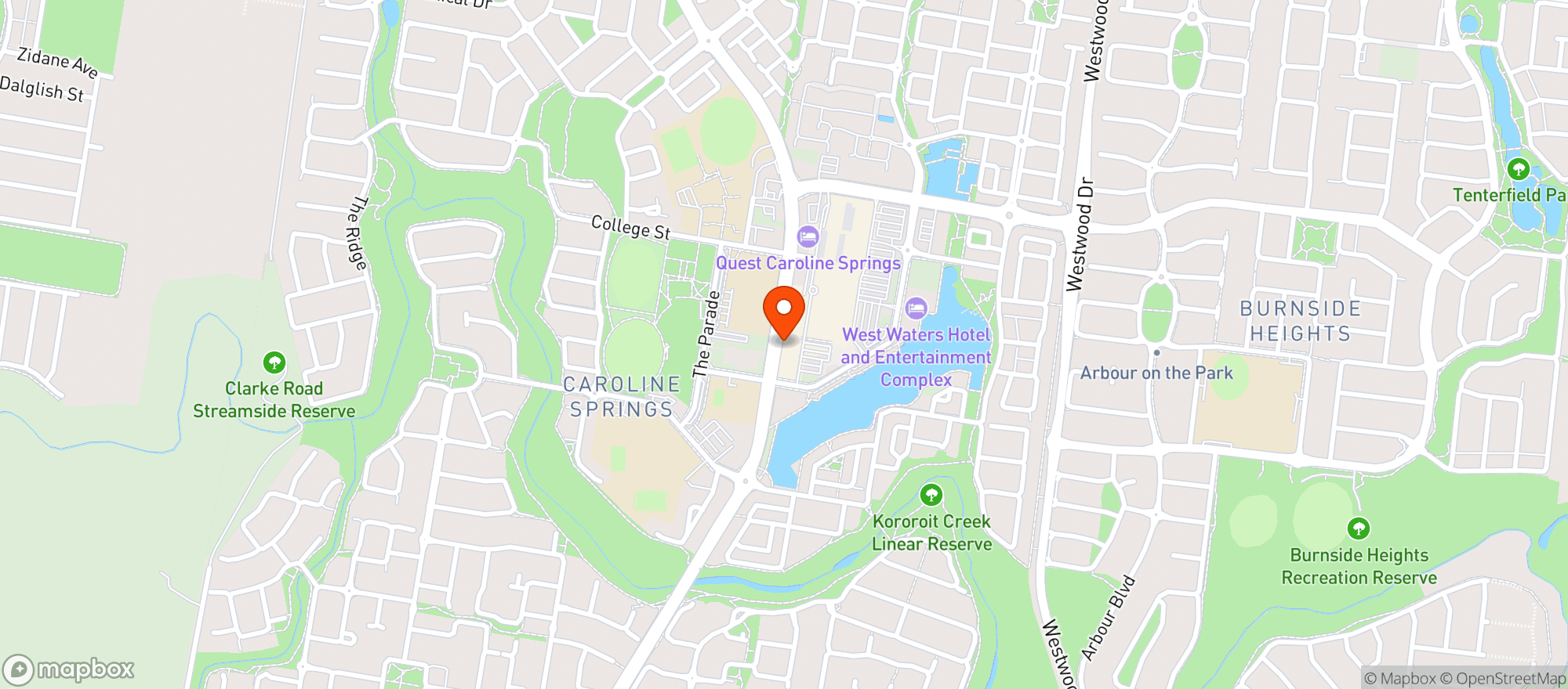Map showing Liquorland Warehouse Caroline Springs