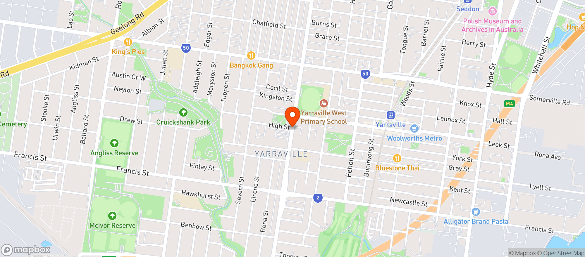Map showing Liquorland Yarraville