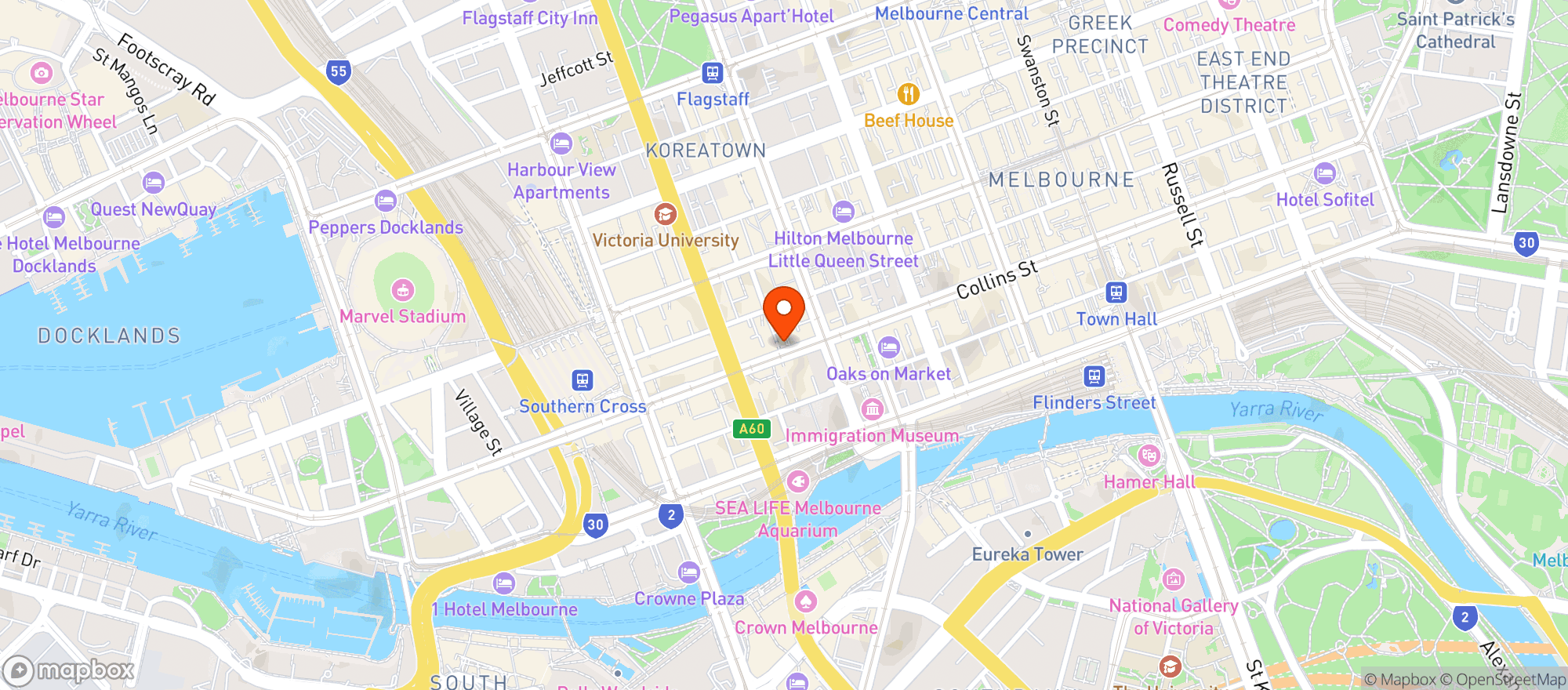 Map showing Liquorland Melbourne