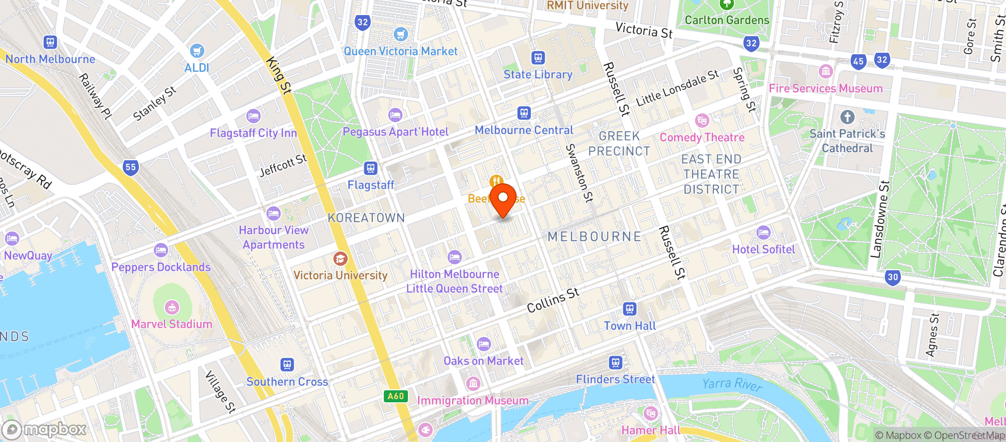 Map showing Osteria Ilaria