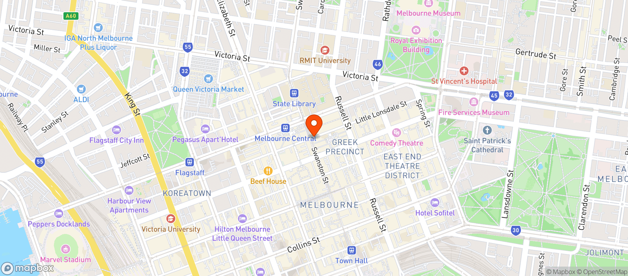 Map showing Father's Office