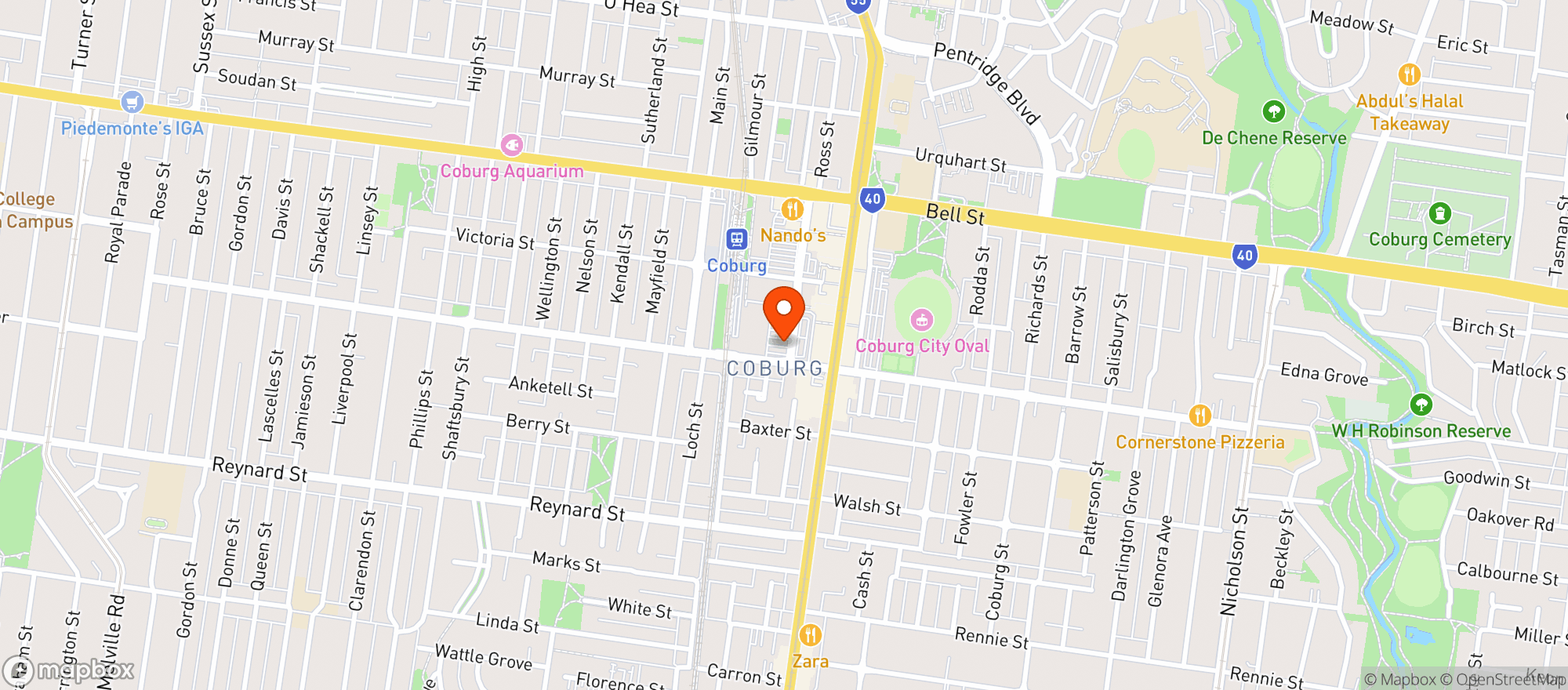 Map showing Coburg Dan Murphys