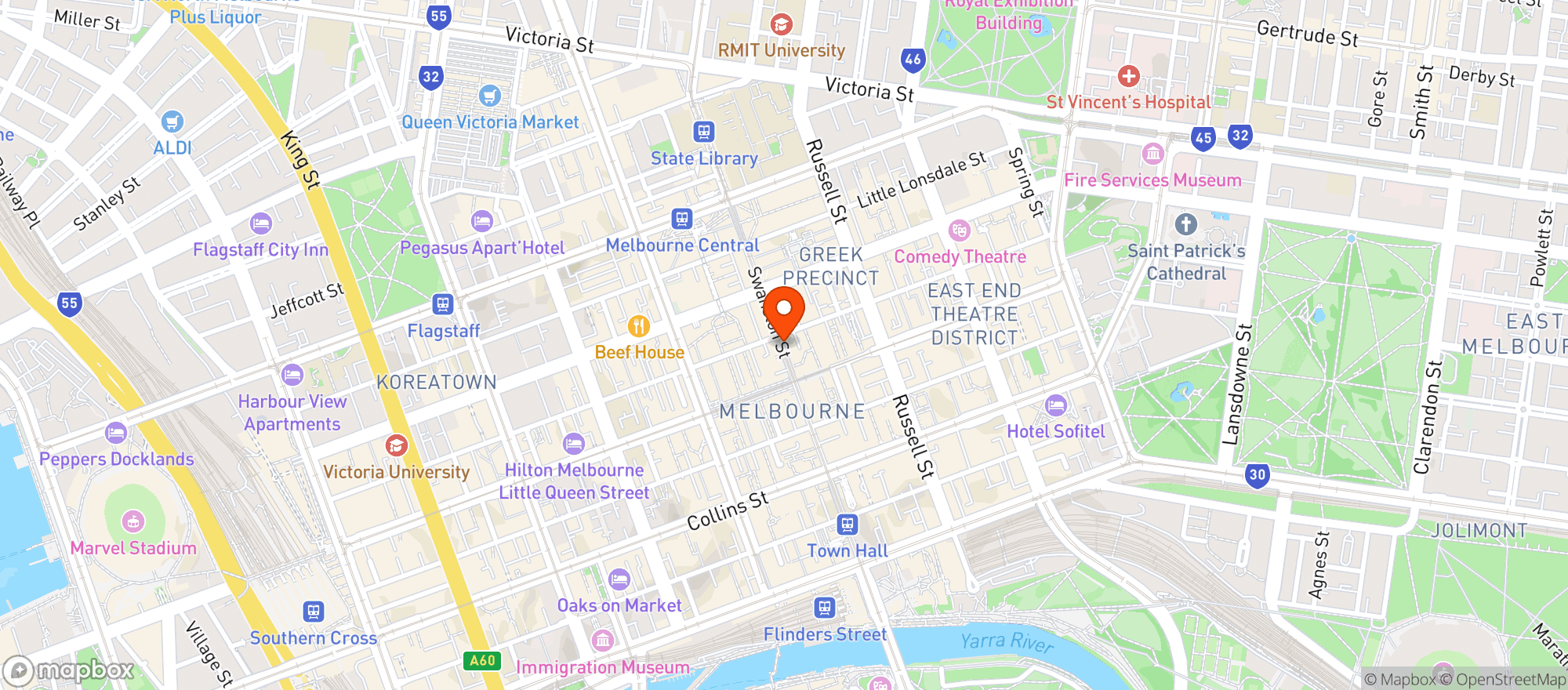 Map showing Qv Bws