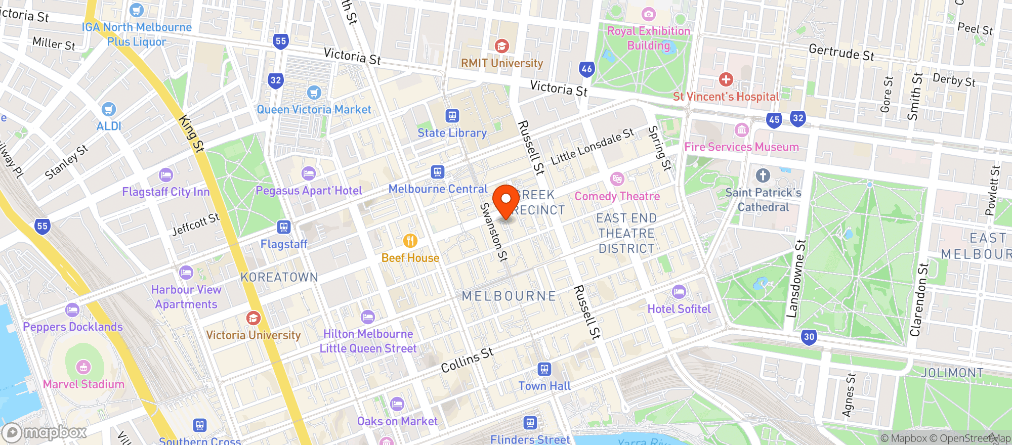 Map showing Section 8