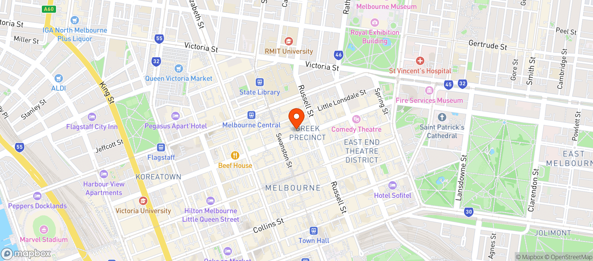 Map showing Dan Murphy's