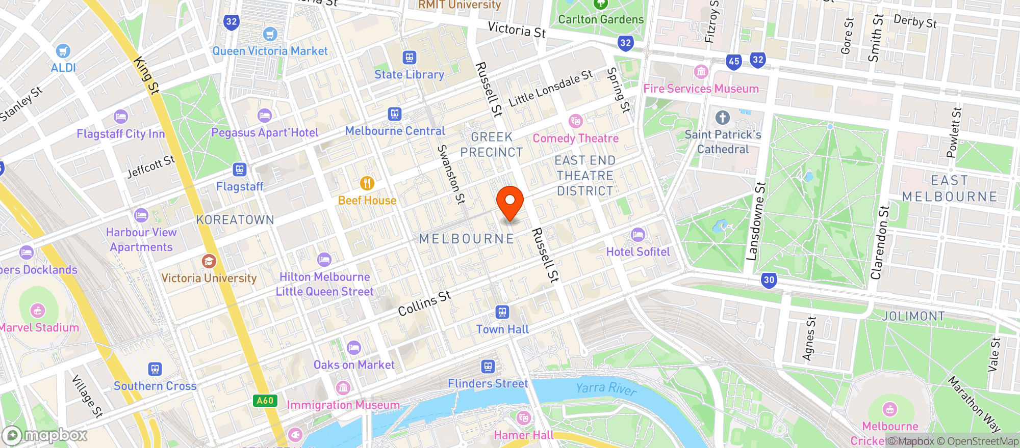 Map showing Bar Ampère
