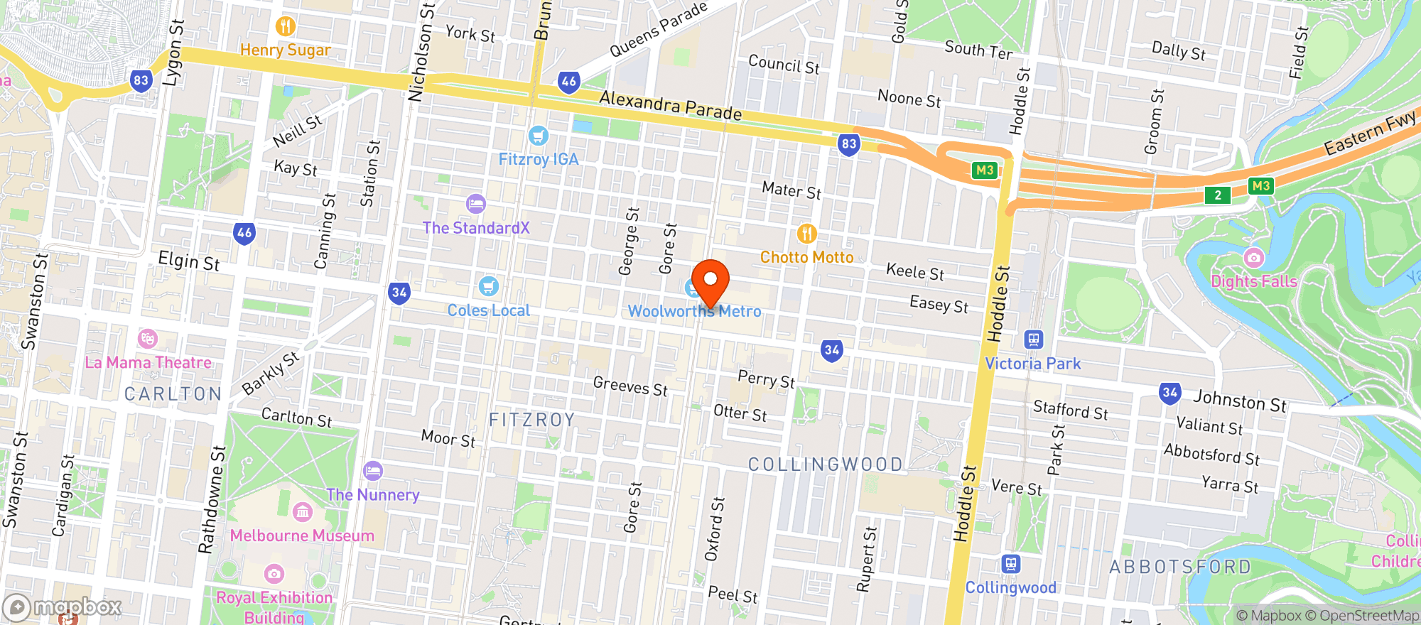 Map showing Crooked Drinks