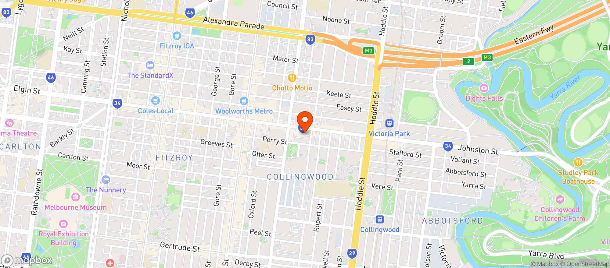 Map showing Holy Diver Bar