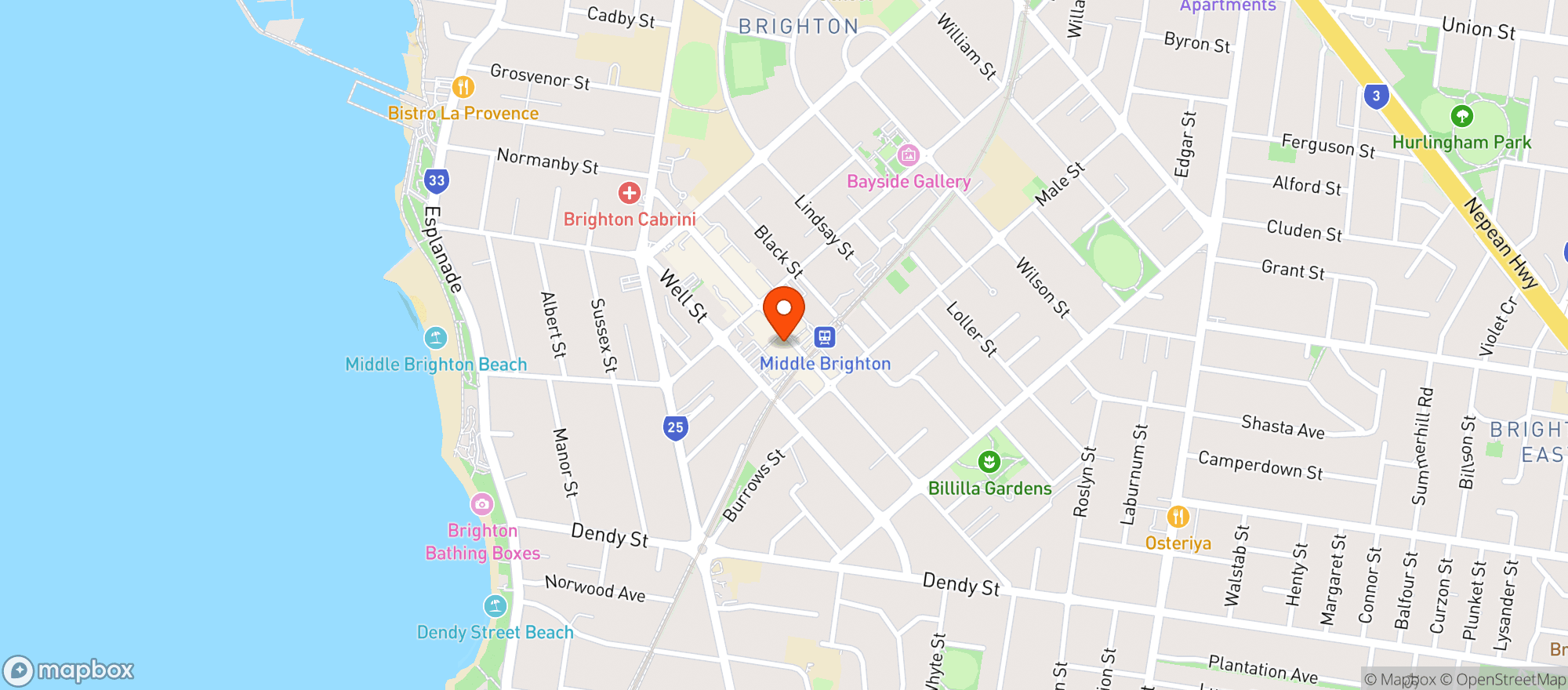 Map showing Liquorland Cellar Brighton ((VIC)