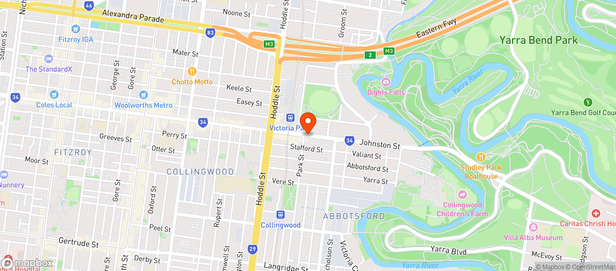 Map showing Abbotsford IGA + Liquor