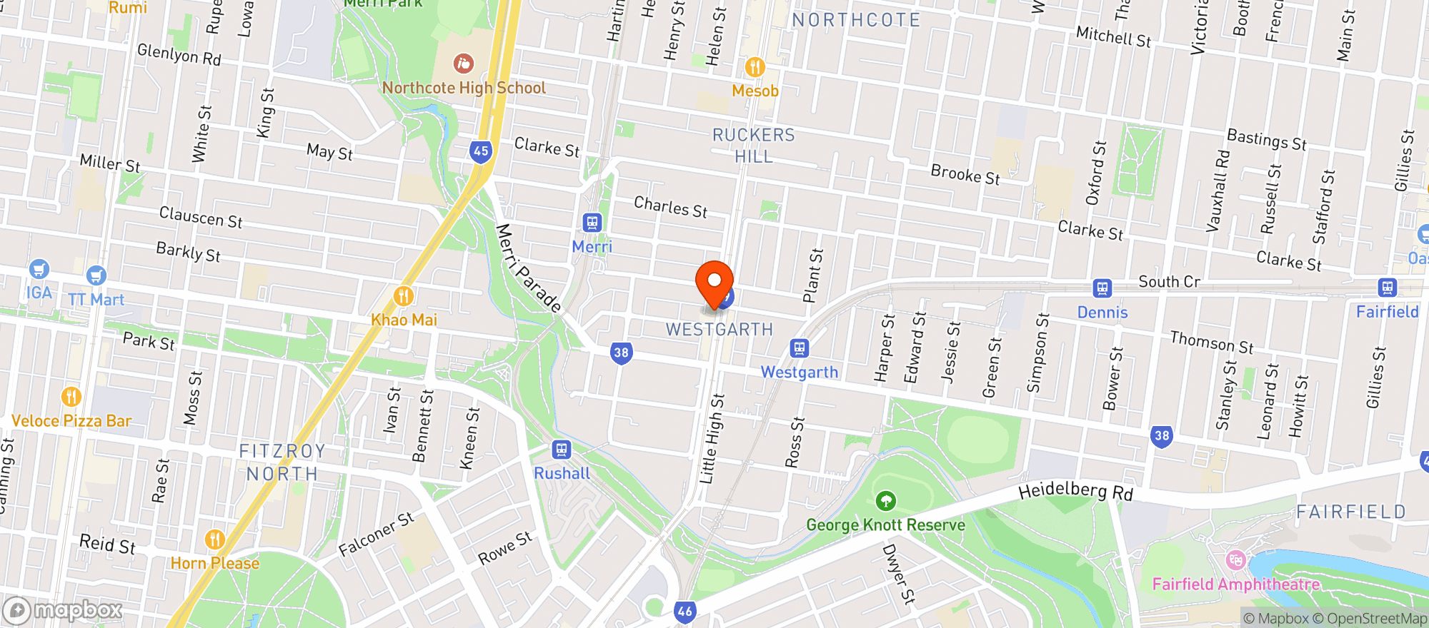 Map showing West Garth Liquor