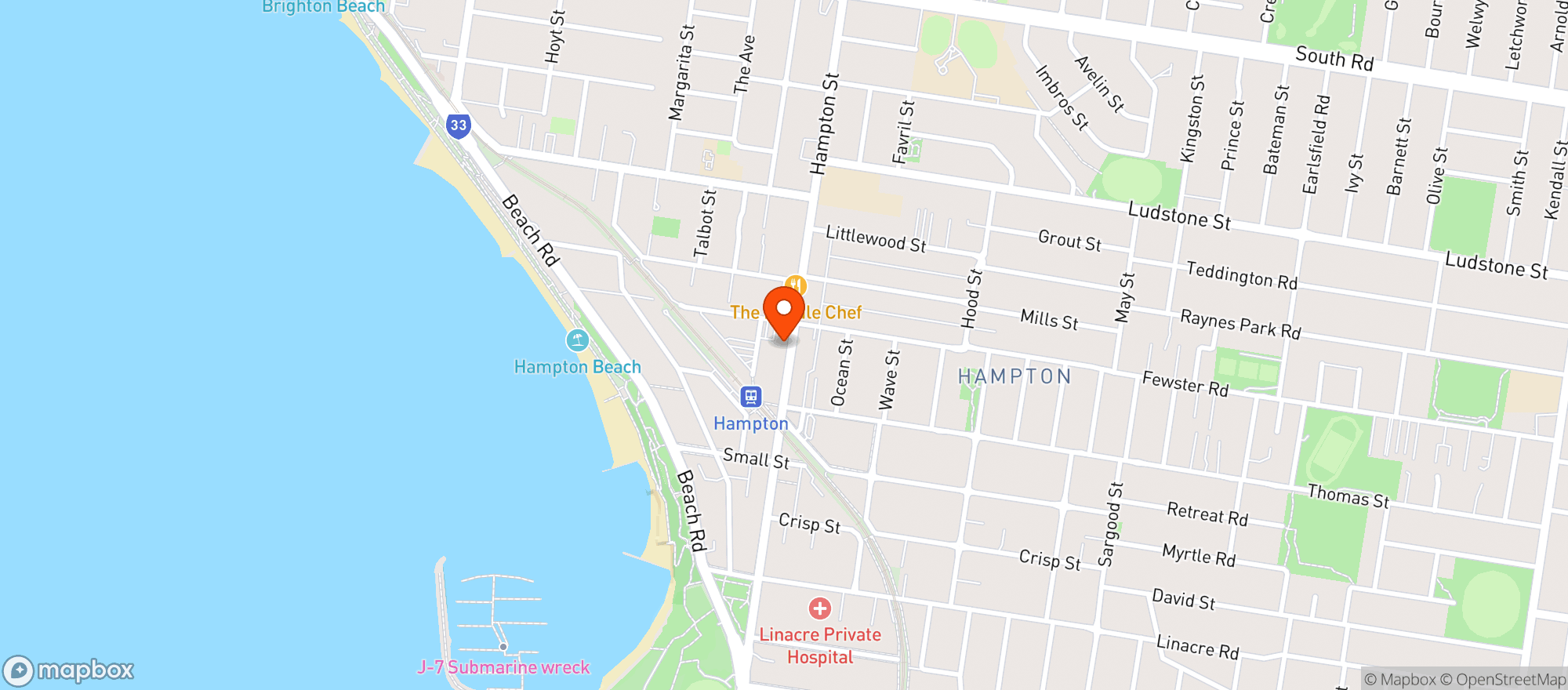 Map showing Hampton BWS