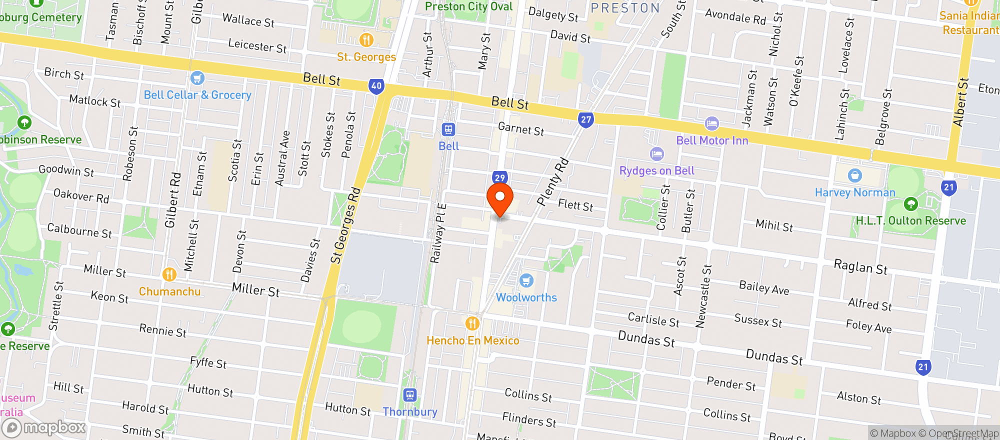 Map showing The Preston Bottle Shop