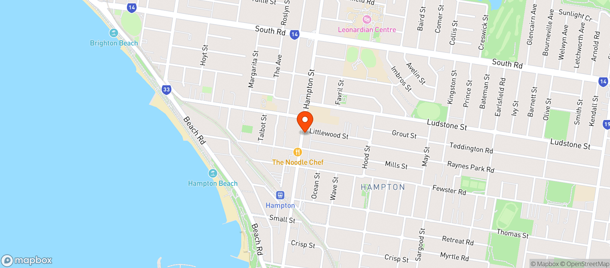 Map showing Hampton Drive BWS