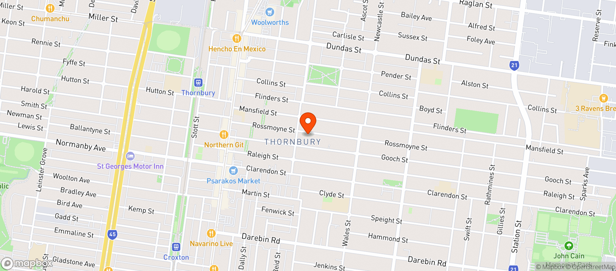 Map showing 90a Rossmoyne Street