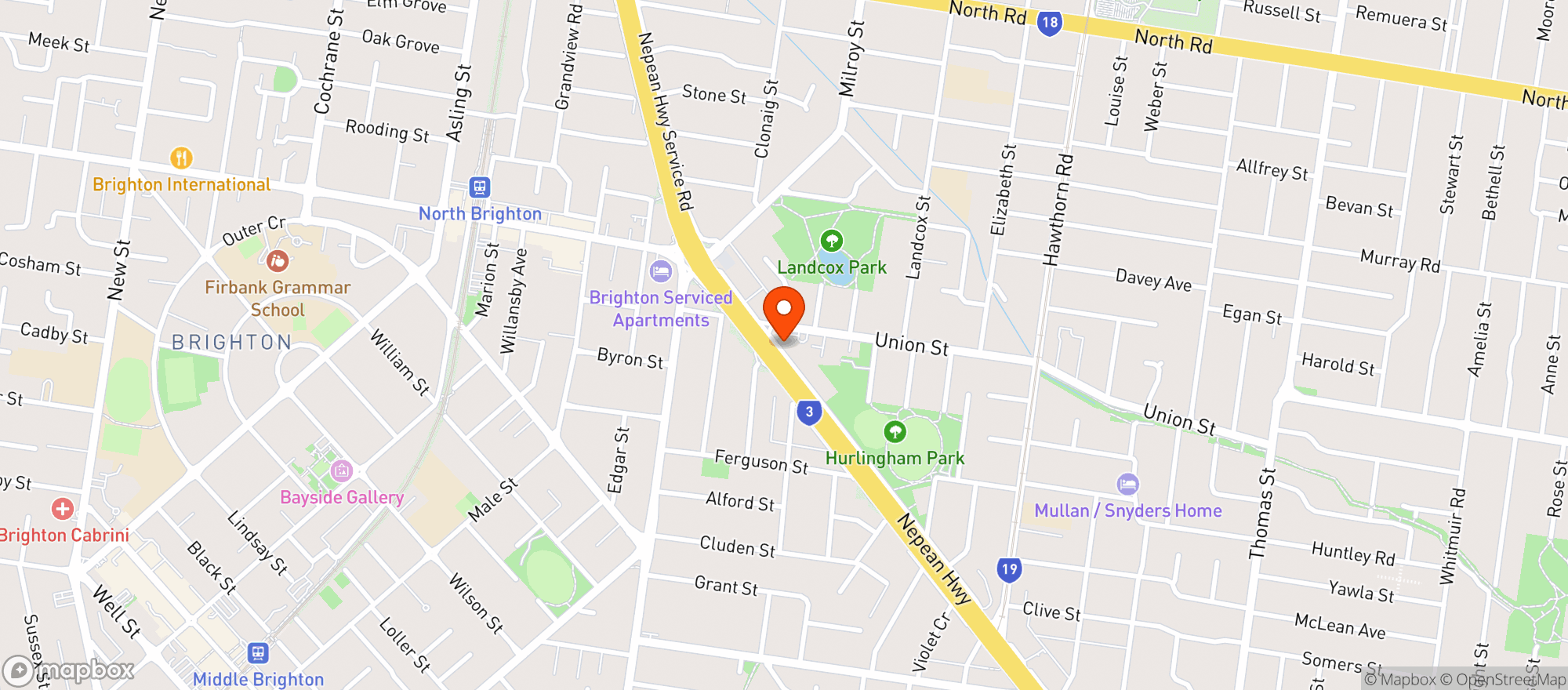 Map showing Brighton Dan Murphys