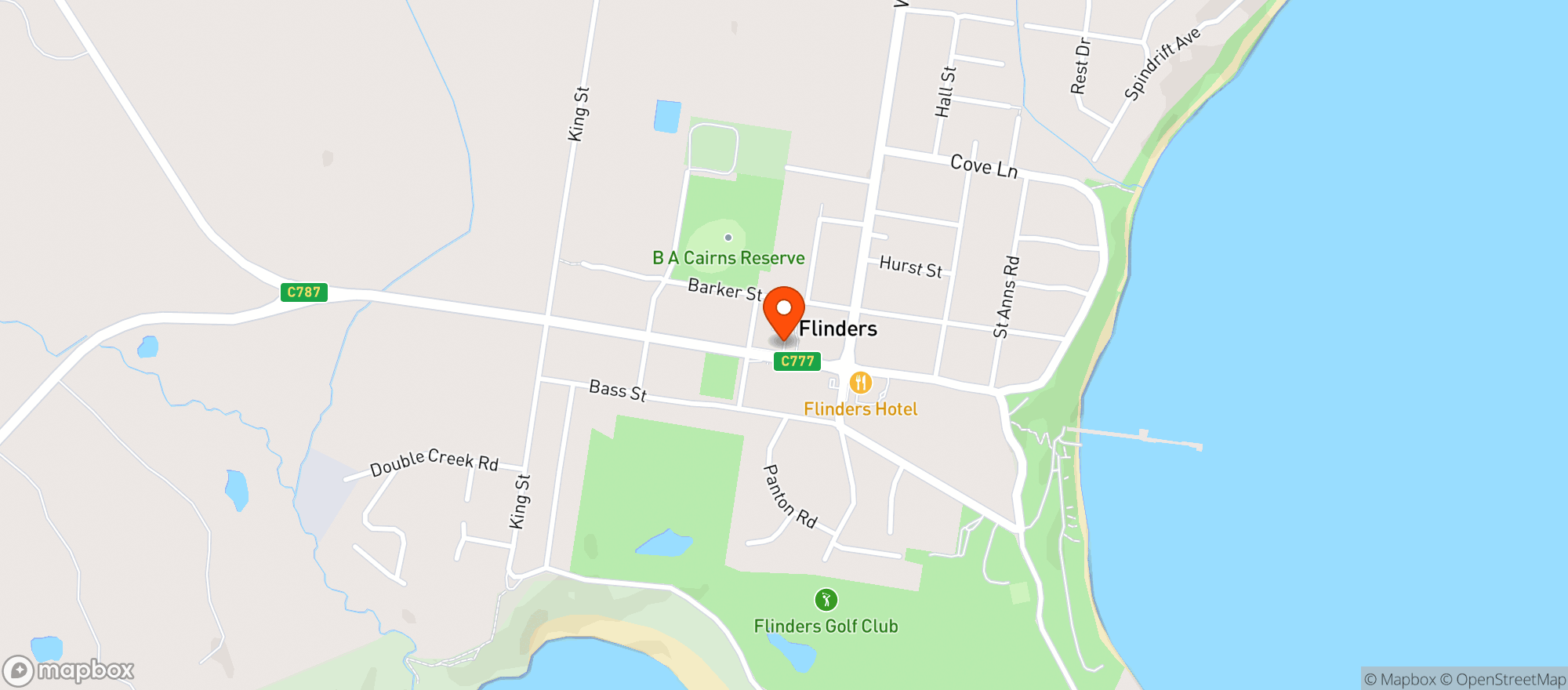 Map showing Flinders General Store