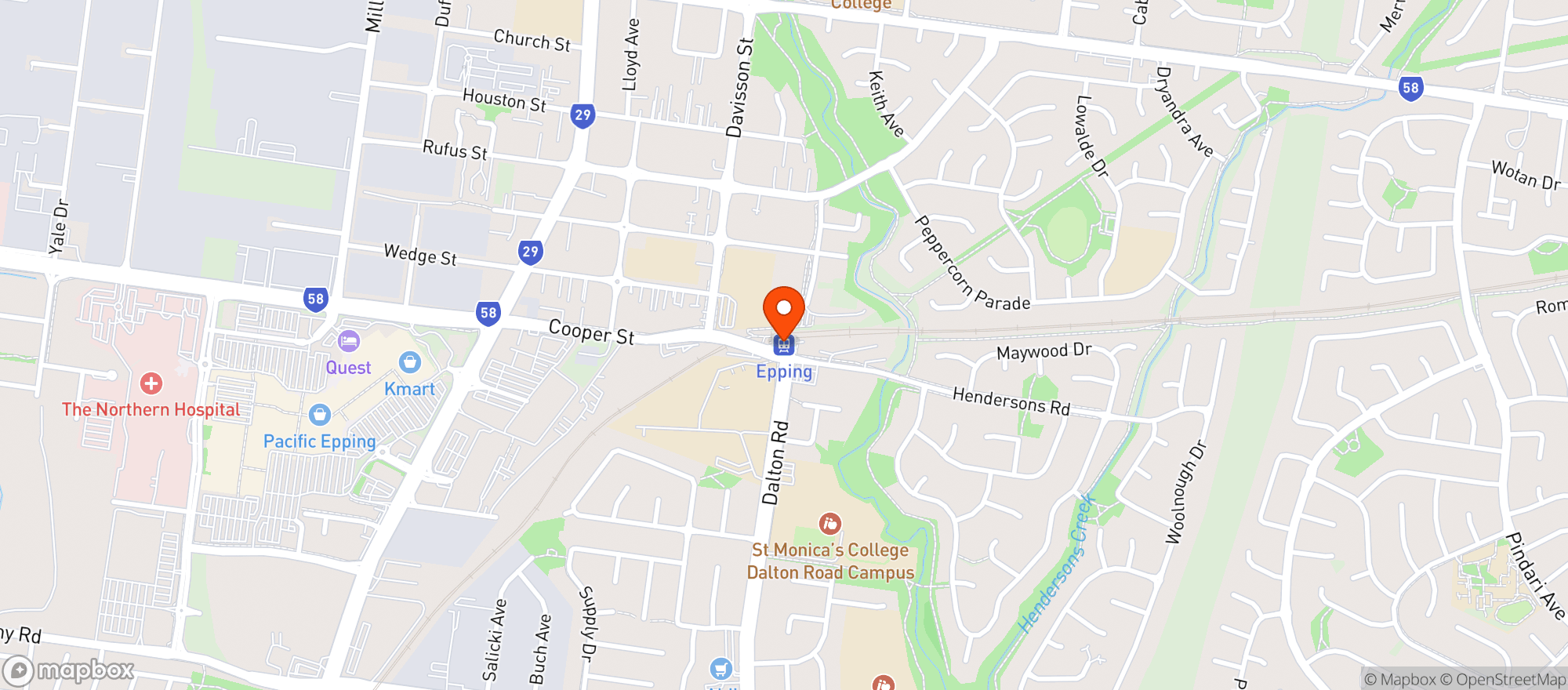 Map showing Liquorland Epping Plaza