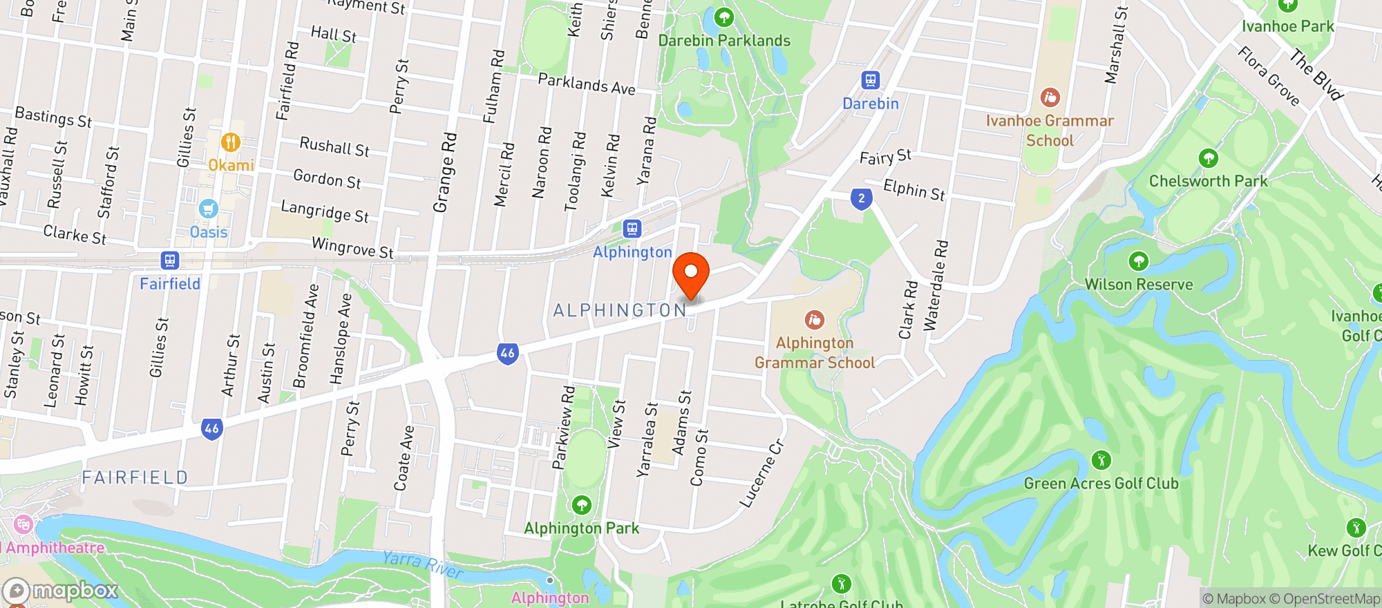 Map showing Alphington Dan Murphys