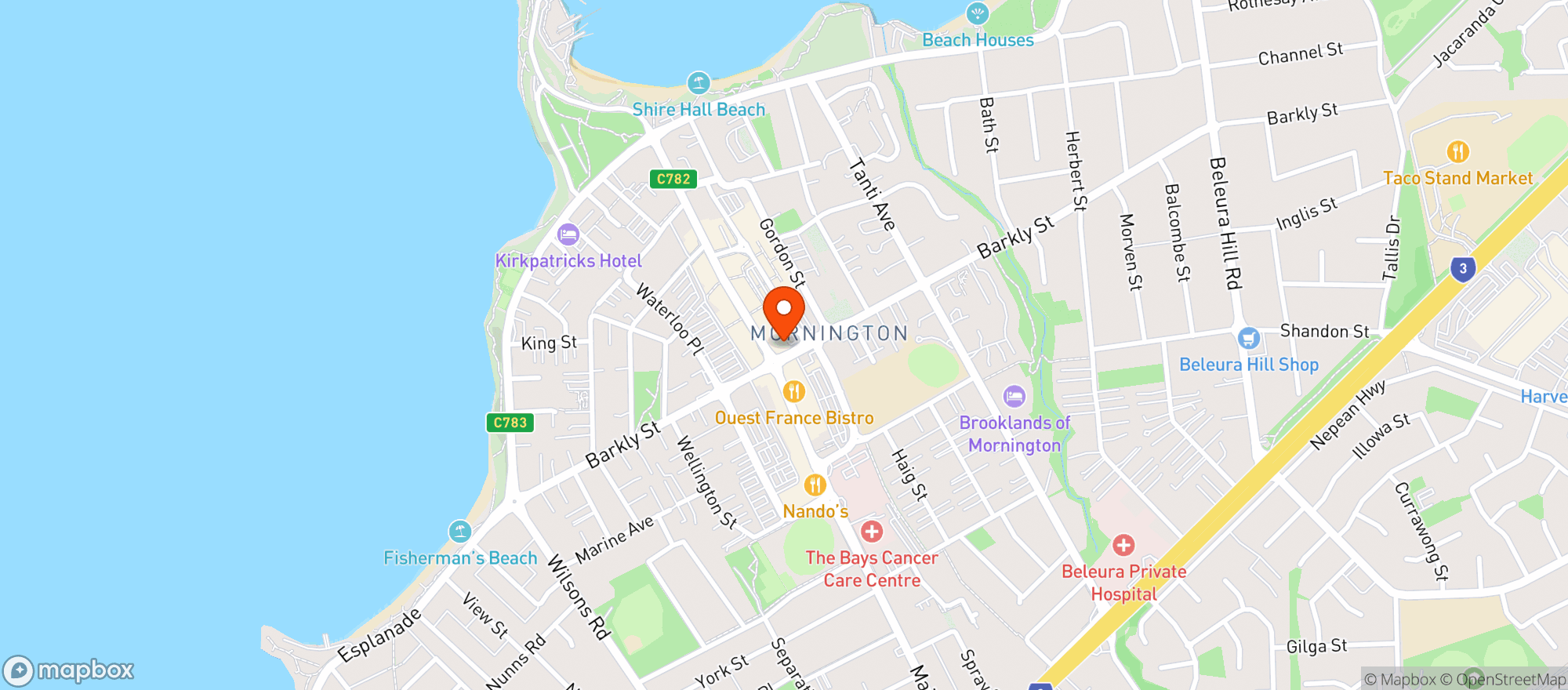 Map showing The Bon Vivant's Companion